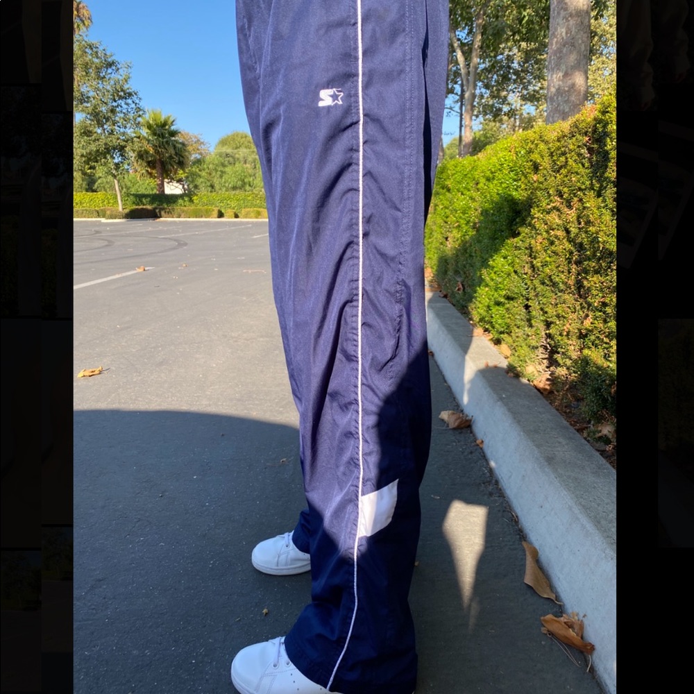 Starter navy blue windbreaker track pants🟦🔵🔷🔹
